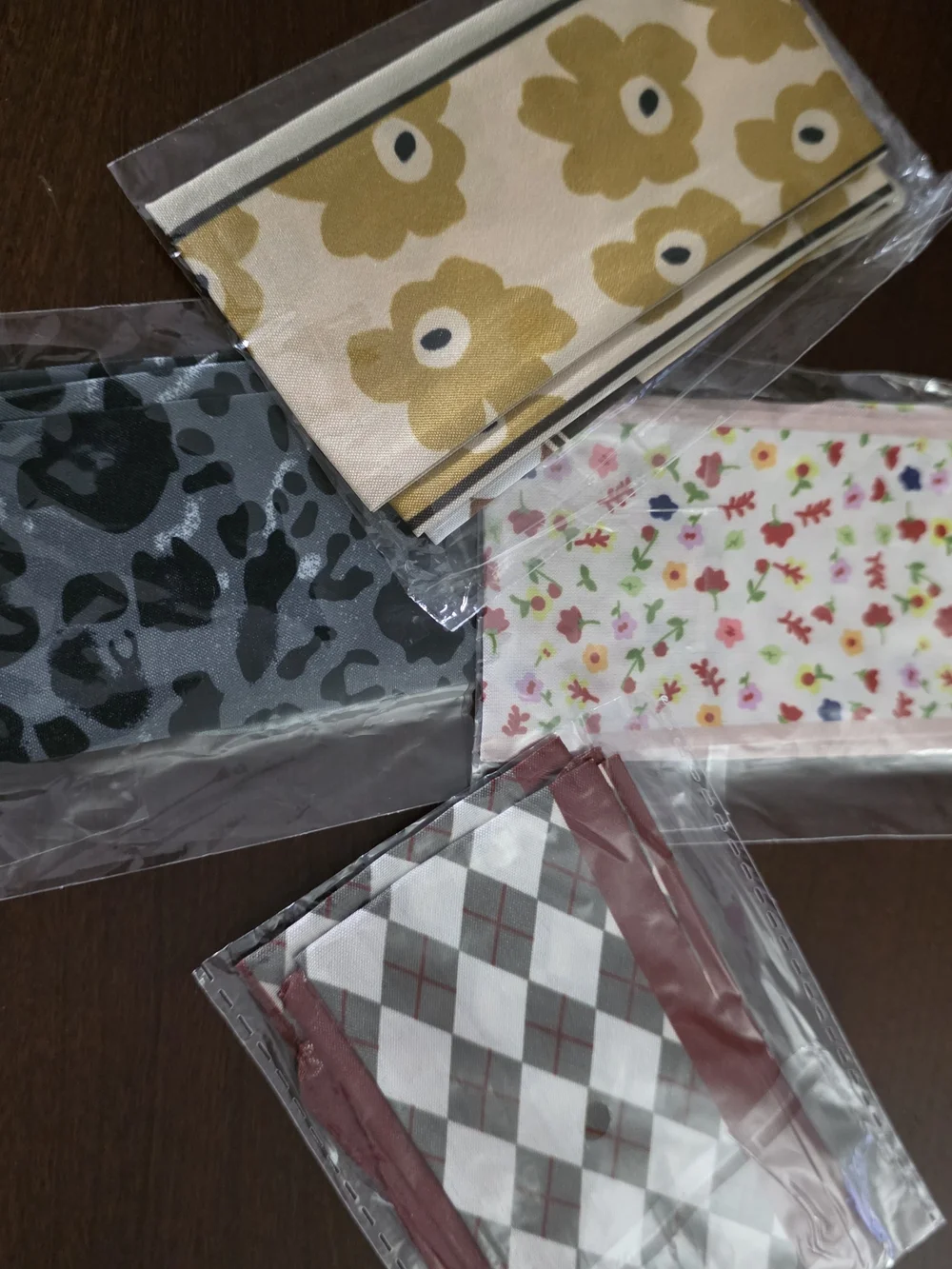 Women's Floral and Patterned Face Mask Set - Multicolor